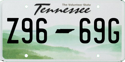 TN license plate Z9669G