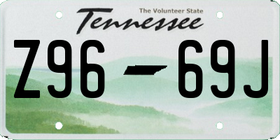 TN license plate Z9669J