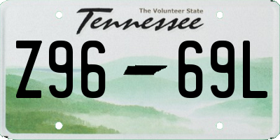 TN license plate Z9669L