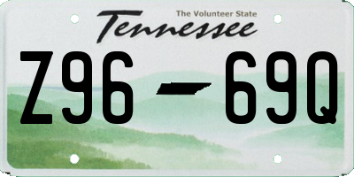 TN license plate Z9669Q
