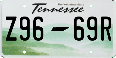 TN license plate Z9669R