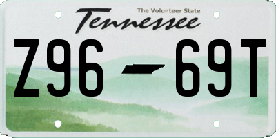 TN license plate Z9669T