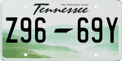 TN license plate Z9669Y