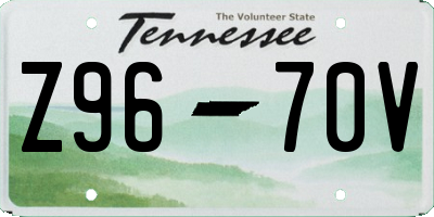 TN license plate Z9670V