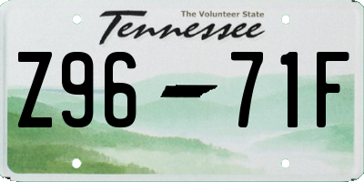 TN license plate Z9671F