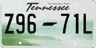 TN license plate Z9671L