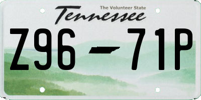 TN license plate Z9671P