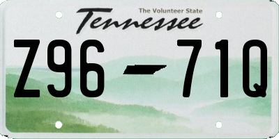 TN license plate Z9671Q