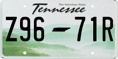 TN license plate Z9671R