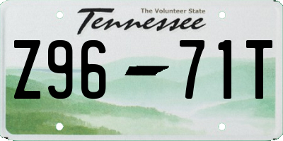 TN license plate Z9671T