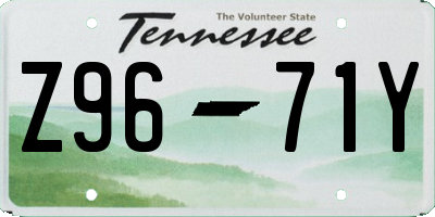 TN license plate Z9671Y