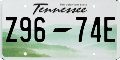 TN license plate Z9674E