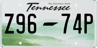 TN license plate Z9674P