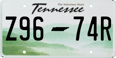 TN license plate Z9674R