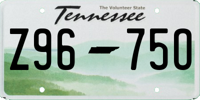 TN license plate Z9675O