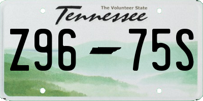 TN license plate Z9675S