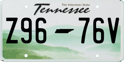 TN license plate Z9676V