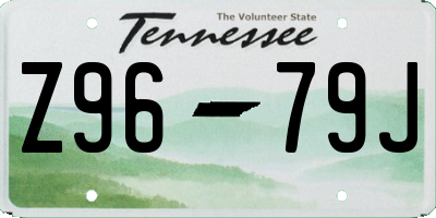 TN license plate Z9679J