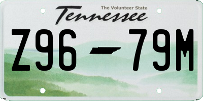 TN license plate Z9679M