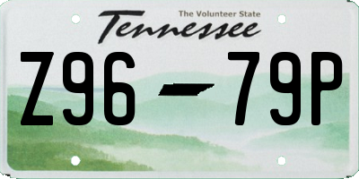 TN license plate Z9679P