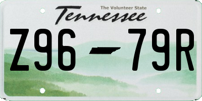 TN license plate Z9679R