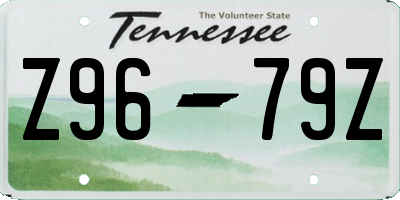 TN license plate Z9679Z