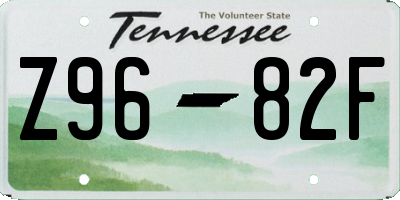 TN license plate Z9682F