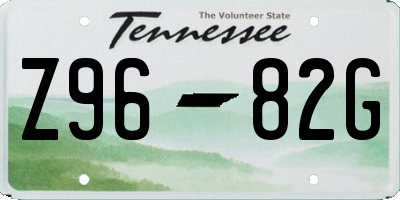 TN license plate Z9682G