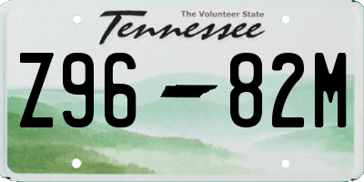 TN license plate Z9682M