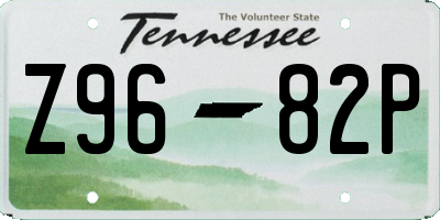TN license plate Z9682P