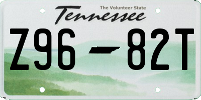 TN license plate Z9682T