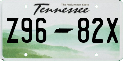 TN license plate Z9682X