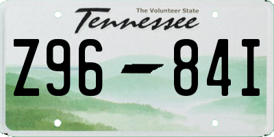 TN license plate Z9684I