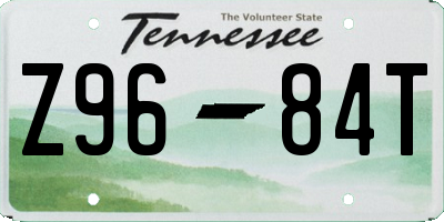 TN license plate Z9684T