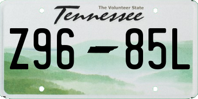 TN license plate Z9685L