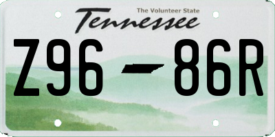 TN license plate Z9686R