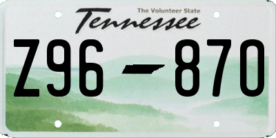 TN license plate Z9687O