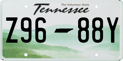 TN license plate Z9688Y