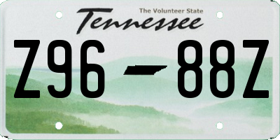 TN license plate Z9688Z