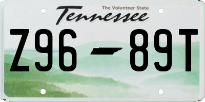 TN license plate Z9689T