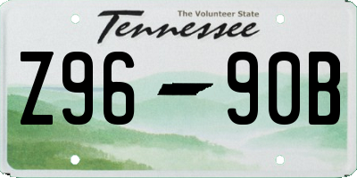 TN license plate Z9690B