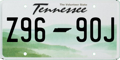 TN license plate Z9690J