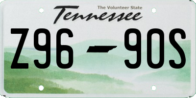 TN license plate Z9690S