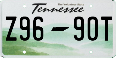 TN license plate Z9690T