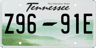 TN license plate Z9691E