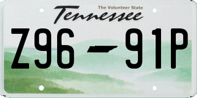 TN license plate Z9691P