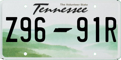 TN license plate Z9691R