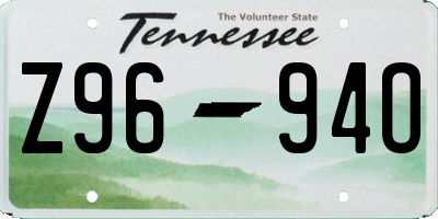 TN license plate Z9694O