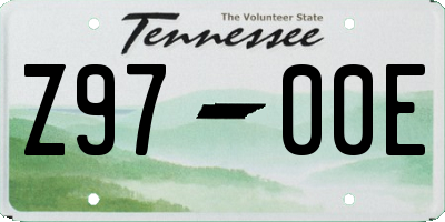 TN license plate Z9700E