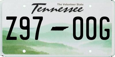 TN license plate Z9700G